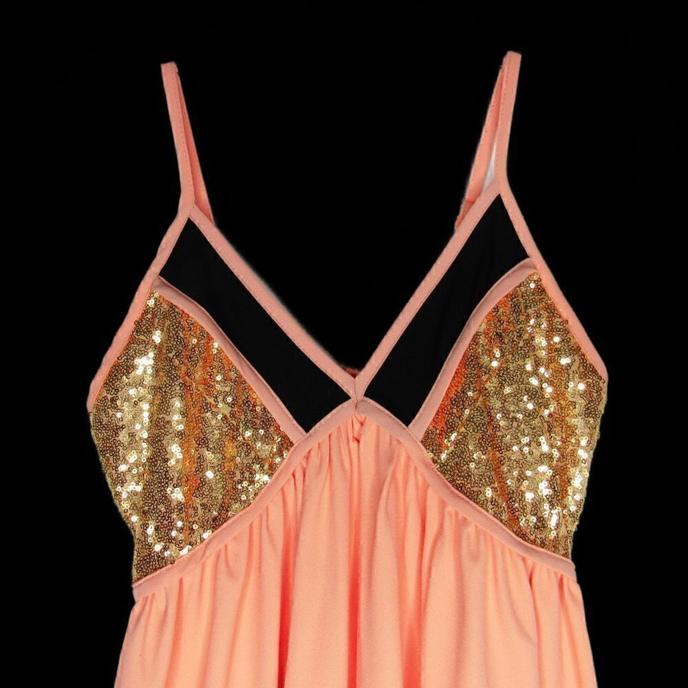 Tobi - Sequined Spaghetti Strap Mini-Dress -- S/P - Picture 2 of 7